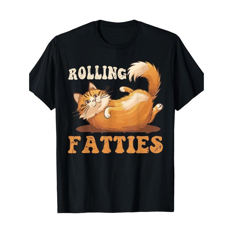 Funny Cat Rolling Fatties For Men And Women Cat 220g 100% Cotton T-Shirt  made in usa Hoodie, Sweatshirt | TeeBloomCo.com