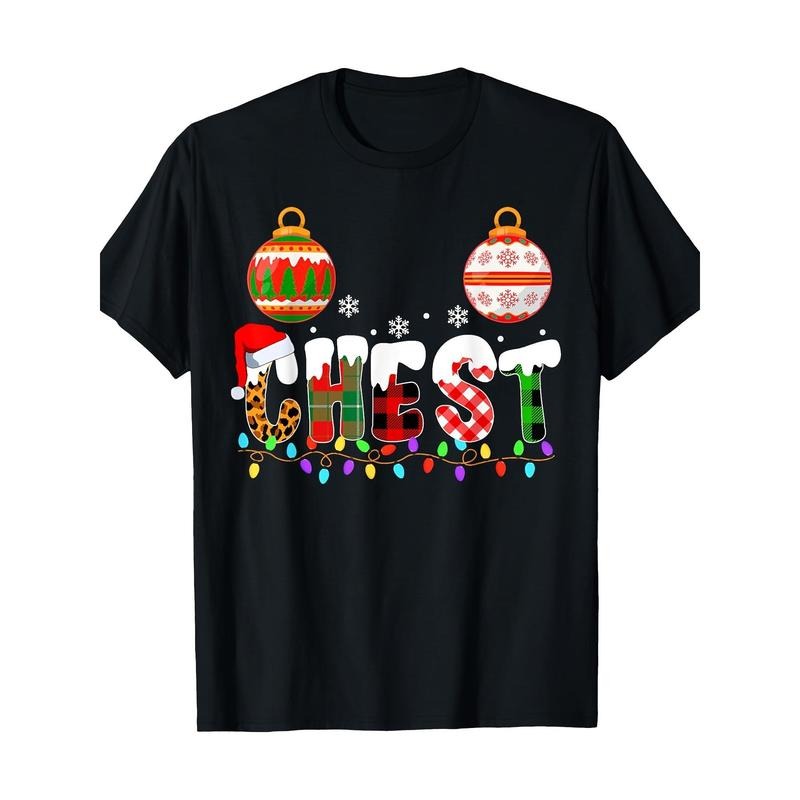 Funny Chest Nuts Couples Christmas Chestnuts Matching T-Shirt - 220g made in usa Hoodie, Sweatshirt | TeeBloomCo.com