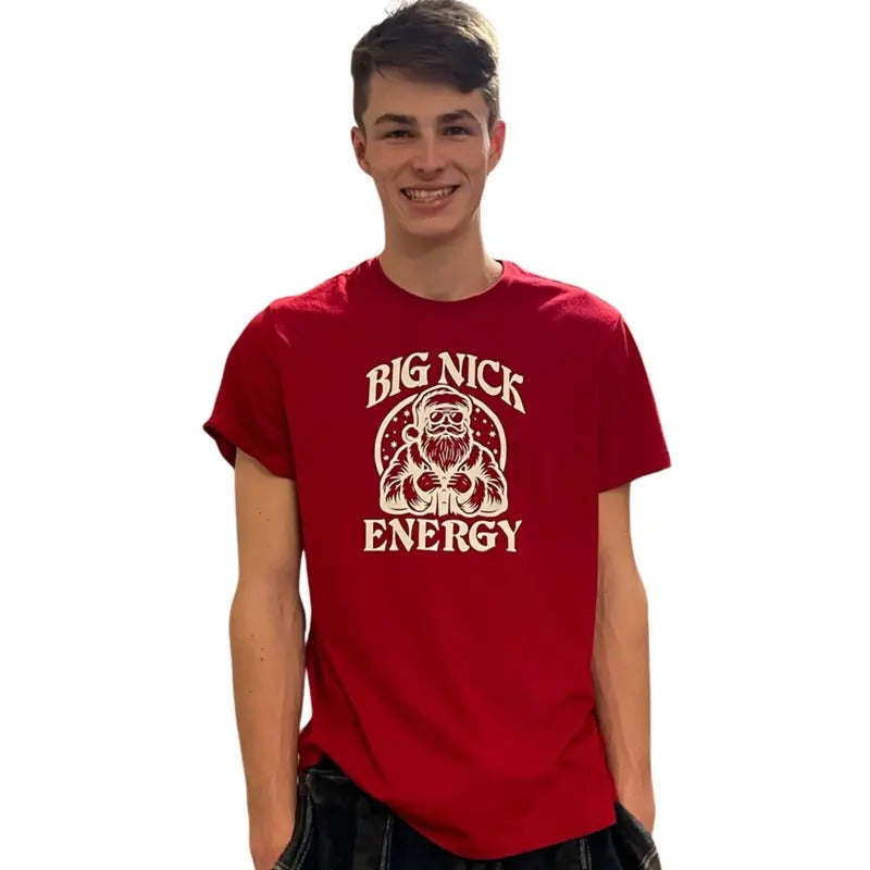 Funny Christmas Shirt, Santa Claus Tee, Big Nick Energy T-Shirt Hoodie, Sweatshirt | TeeBloomCo.com