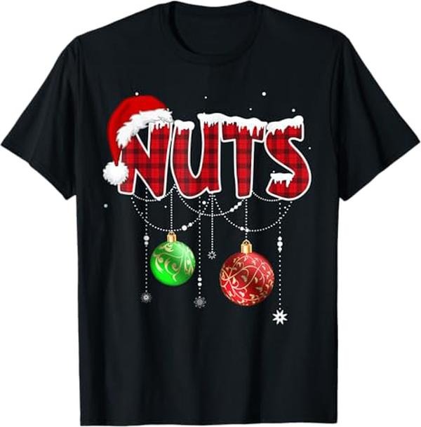 Funny Christmas Shirts, Chest Nuts Funny Matching Chestnuts Christmas Couples Nuts T-Shirt
