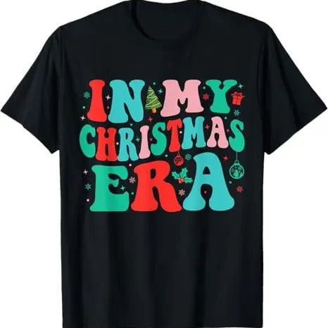 Funny Christmas Shirts, In My Christmas Era Cute Groovy Christmas Holiday Xmas T-Shirt