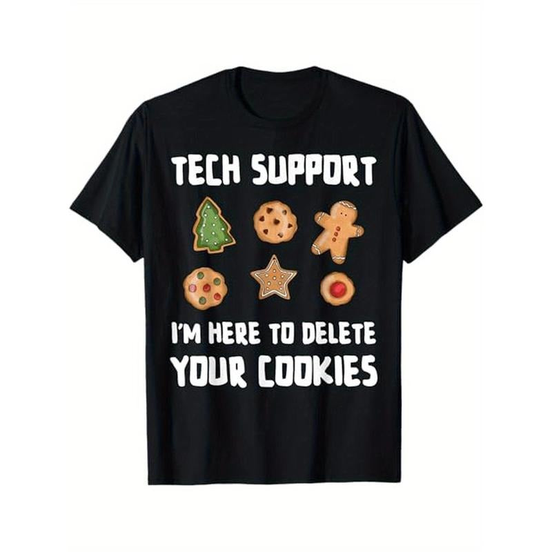Funny Christmas Tech Support Computer Programmer Developer T-Shirt, 100% Cotton, Gifts for Men Dad Husband Grandpa,...