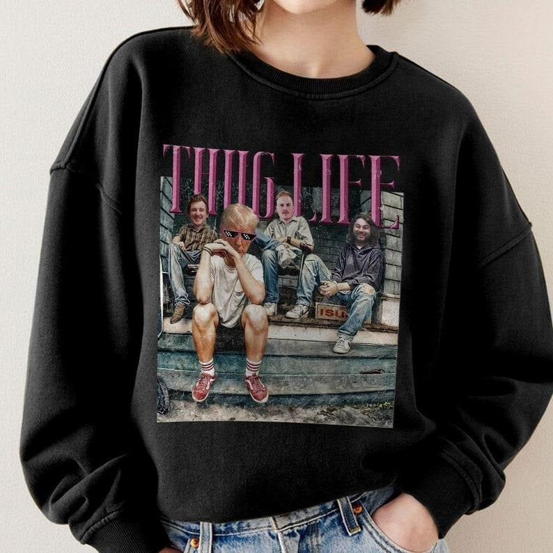 Funny Donald Trump Thug Life Shirt, Funny Meme Country Music Shirt, Viral Trump Thug Life Shirtstyle{n002}4 Hoodie,...