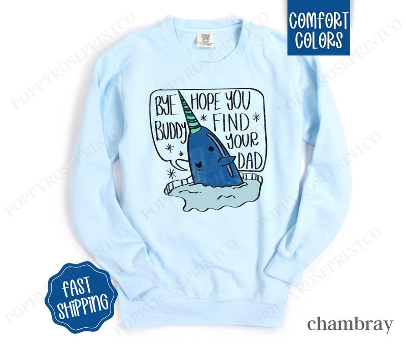 Funny Elf Sweatshirt Comfort Colors Elf Christmas Sweater, Womens Holiday Crewneck T-Shirts, Hoodie | TeeBloomCo.com