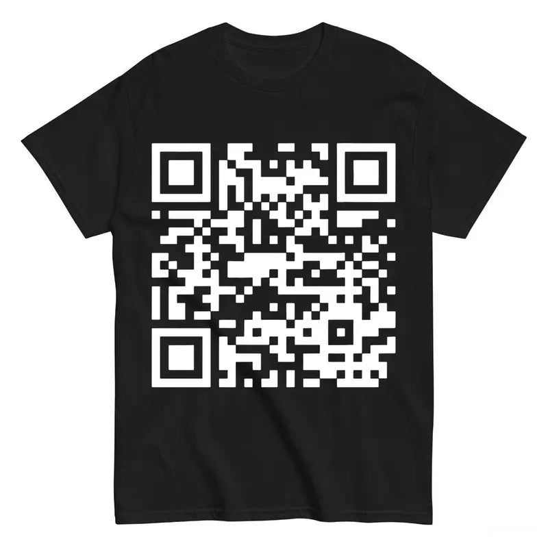 Funny FU QR Code Men's T-Shirt,Cotton T-Shirt, Perfect Tee Hoodie, Sweatshirt | TeeBloomCo.com