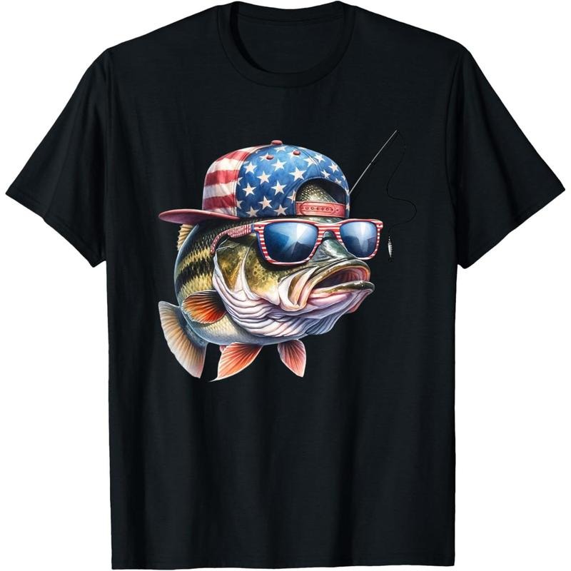 Funny Fishing & Fisherman Gift American Flag T-Shirt made in usa Hoodie, Sweatshirt | TeeBloomCo.com