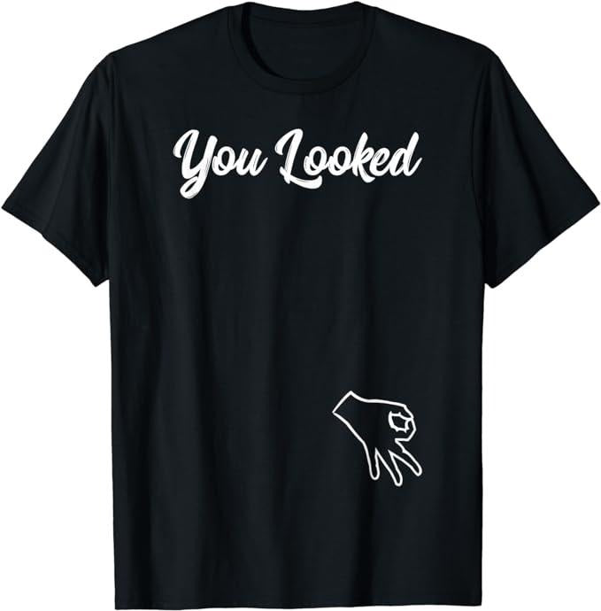 Funny Gamer Shirts, Special Gifts For Gamers, Finger Circle Game Shirt Funny Made You Look Tempting Hole T-Shirt Menswear...