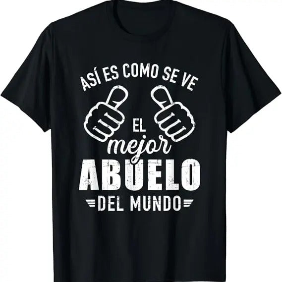Funny Grandpa Shirt, Gift For Grandfather, Así es como se ve el mejor abuelo del mundo T-Shirt Menswear Casual Cotton Top...