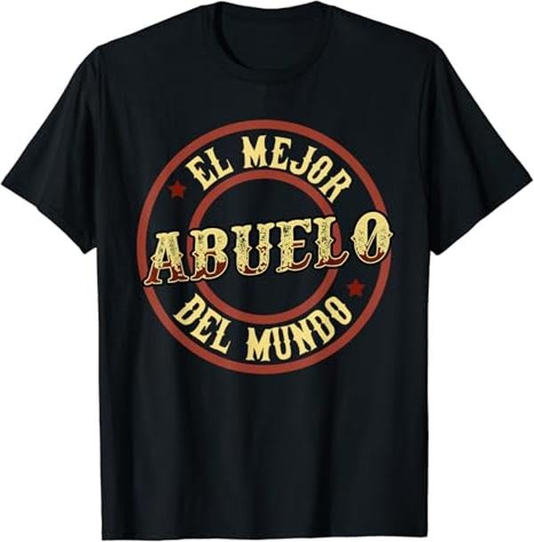 Funny Grandpa Shirt, Gift For Grandfather, El Mejor Abuelo del Mundo T-Shirt Menswear Casual Cotton Top Hoodie, Sweatshirt