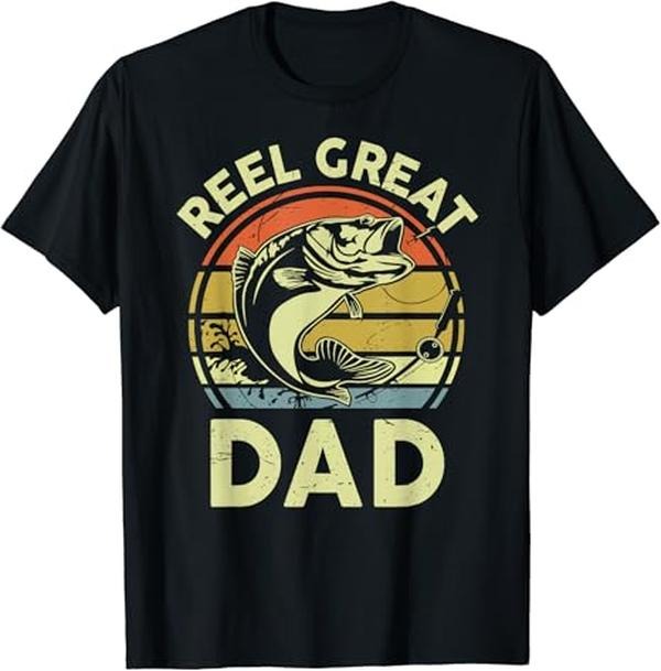 Funny Grandpa Shirt, Gift For Grandfather, Funny Reel Great Dad-Shirt Cool Papa Grandpa Bass Fishing T-Shirt Menswear...