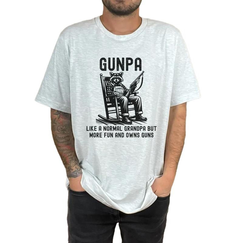 Funny Grandpa Shirt, Gunpa Definition T Shirt, Like A Normal Grandpa But More Fun And Owns G*Ns Tee, humorous Fathers Day...