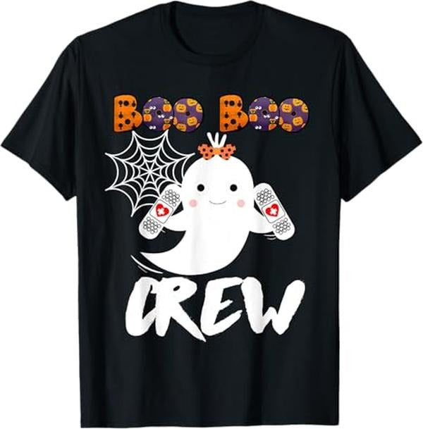 Funny Halloween Shirts For Men, Boo Boo Crew Nurse Shirt Funny Halloween Costume Fun Gift T-Shirt Menswear