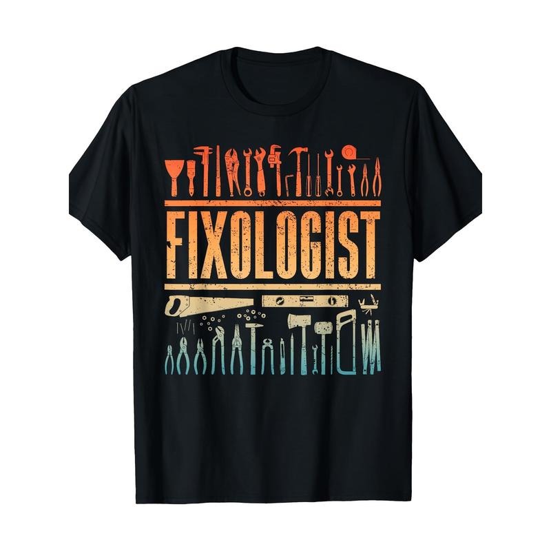 Funny Handyman Art For Men Dad Fixologist Tool DIY Handyman T-Shirt - 220g made in usa Hoodie, Sweatshirt | TeeBloomCo.com