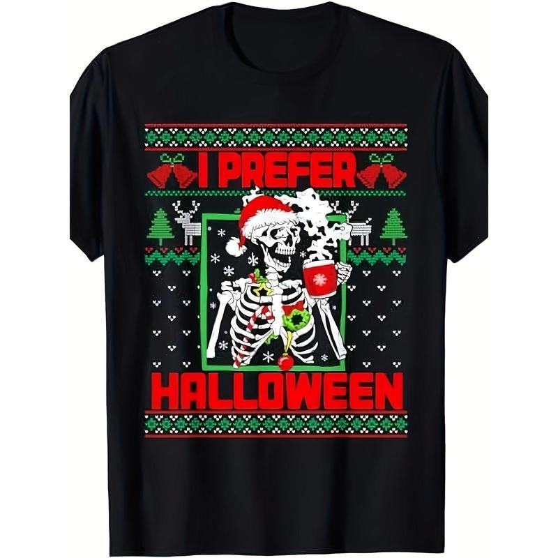 Funny I Prefer Halloween Ugly Christmas Sweater Men's T-Shirt made in usa Hoodie, Sweatshirt | TeeBloomCo.com