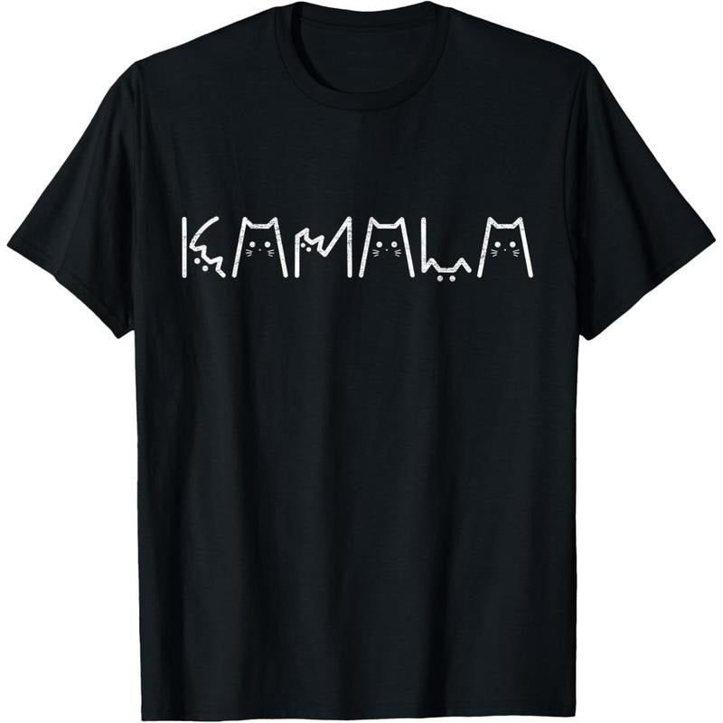 Funny Kamala Harris Cat Lettering Positive Cute kamala Cat T-Shirt made in usa Hoodie, Sweatshirt | TeeBloomCo.com