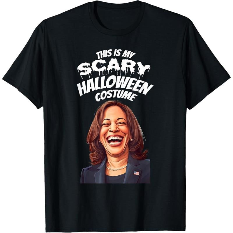 Funny Kamala Harris Scary Halloween Gag President Costume T-Shirt made in usa Hoodie, Sweatshirt | TeeBloomCo.com