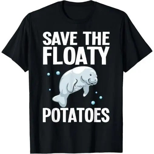 Funny Manatee Designs For Men Women Floaty Potato Sea Cows T-Shirt Made in USA Hoodie, Sweatshirt | TeeBloomCo.com