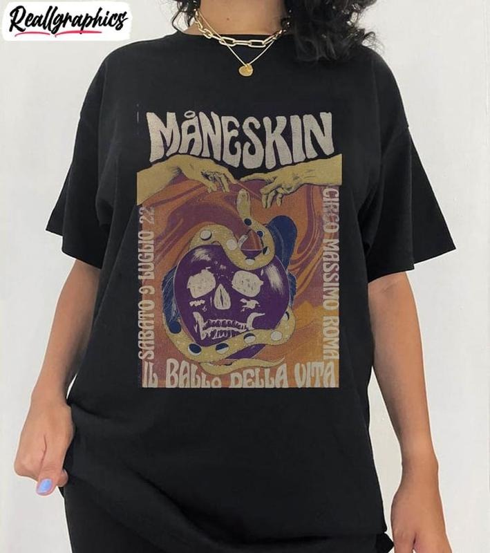 Funny Maneskin Band Shirt, Maneskin World Tour Unisex Shirt, Hoodie, Sweatshirt | TeeBloomCo.com