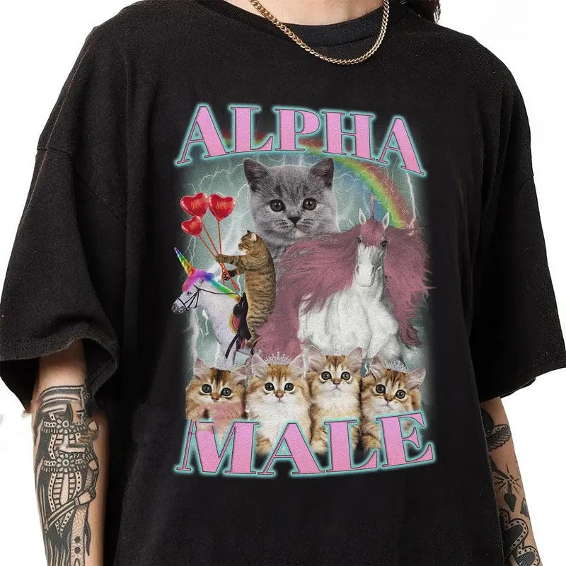 Funny Meme Alpha Male Shirt, Shitpost Tshirt, Oddly Name Shirt, Guy Best Friend Gift, Unisex, Dank Meme Tee Hoodie,...