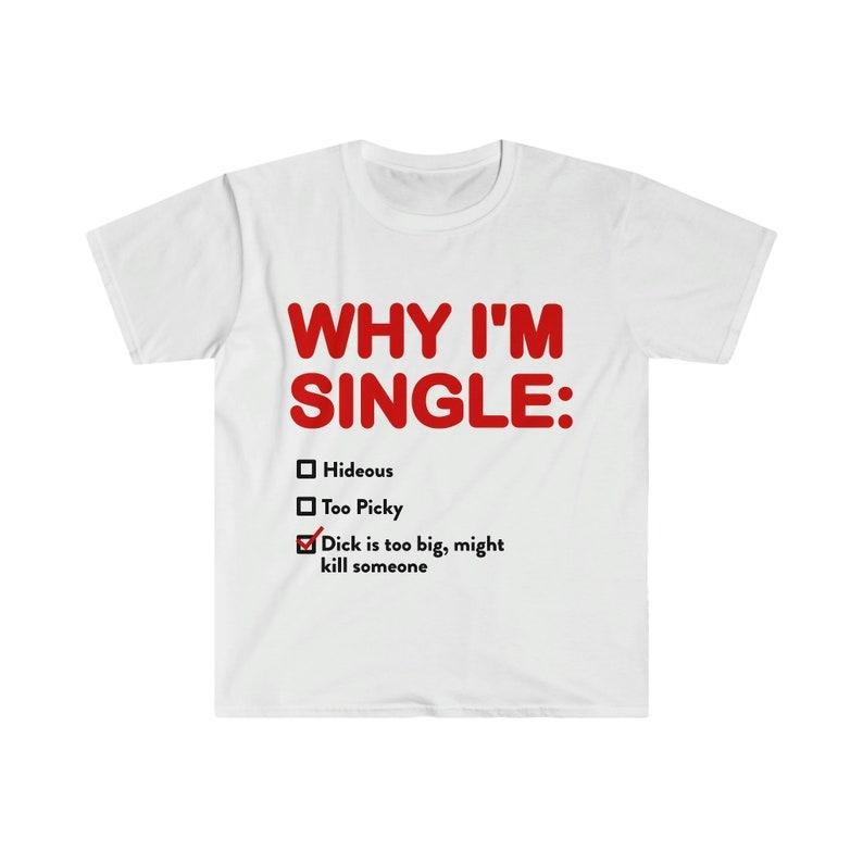 Funny Meme Shirt,  WHY I'M SINGLE Tee, Gift Unisex T-Shirt Hoodie, Sweatshirt | TeeBloomCo.com