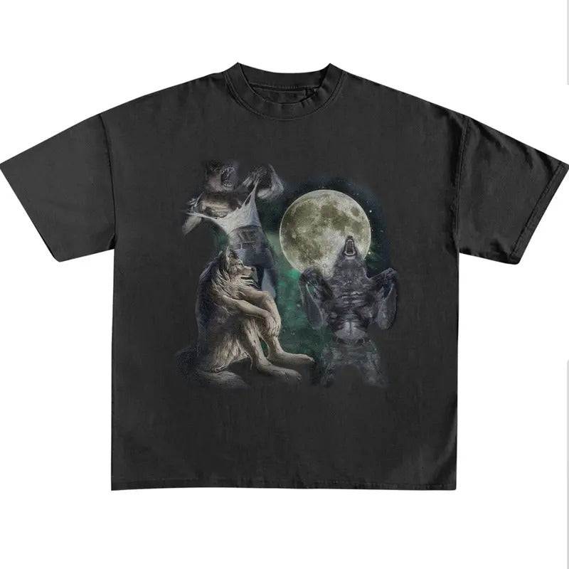 Funny Meme Shirt, Alpha Wolf Vintage 90s T-Shirt, Retro Meme Tee, Grunge Clothing Aesthetic, Emo Silly Wolf Graphic...