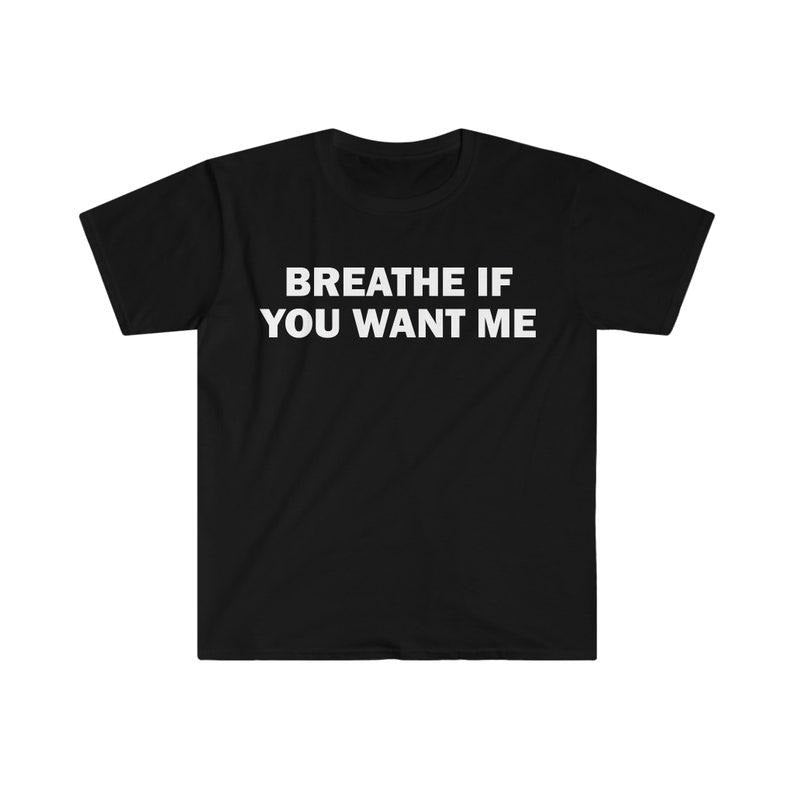 Funny Meme Shirt, Breathe If You Want Me Tee, Gift Unisex T-Shirt Hoodie, Sweatshirt | TeeBloomCo.com