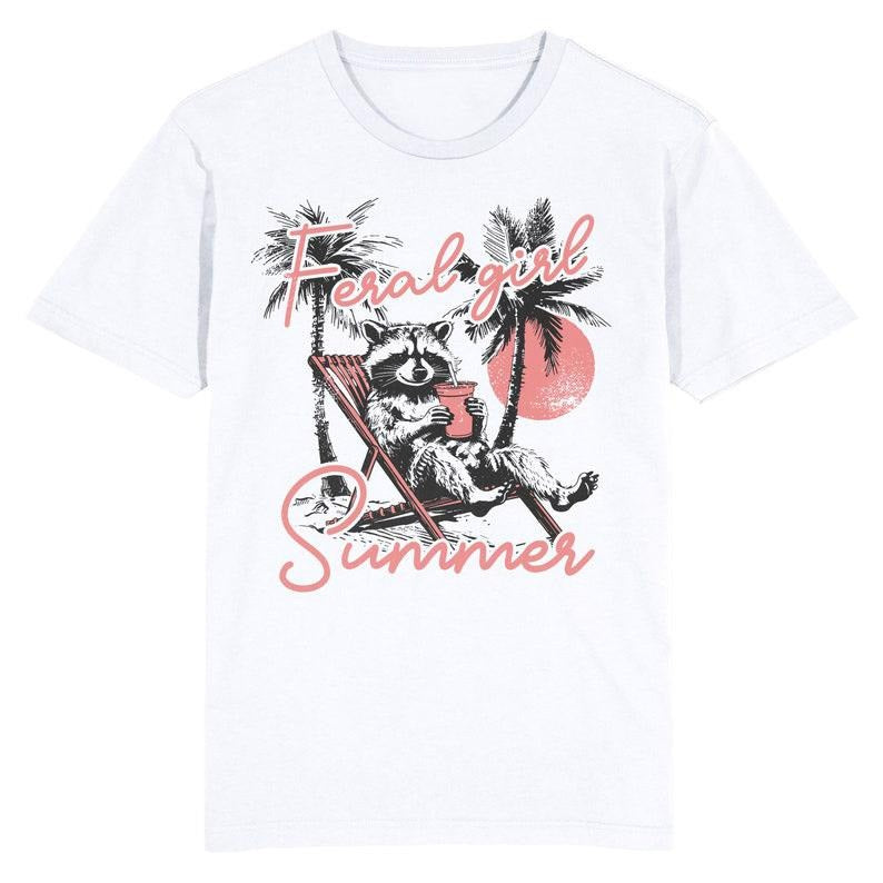 Funny Meme Shirt, Feral Girl Summer Tee, Gift Unisex T-Shirt Hoodie, Sweatshirt | TeeBloomCo.com
