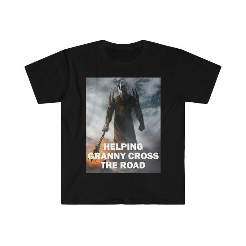 Funny Meme Shirt, Helping Granny Cross The Road Tee, Gift Unisex T-Shirt Hoodie, Sweatshirt | TeeBloomCo.com