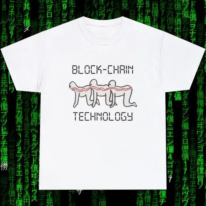 Funny Meme Shirt, Human Centipede block-chain technology Tee, Gift Unisex T-Shirt Hoodie, Sweatshirt | TeeBloomCo.com