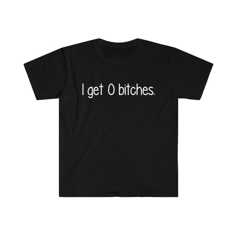 Funny Meme Shirt, I Get 0 B*tches Tee, Gift Unisex T-Shirt Hoodie, Sweatshirt | TeeBloomCo.com