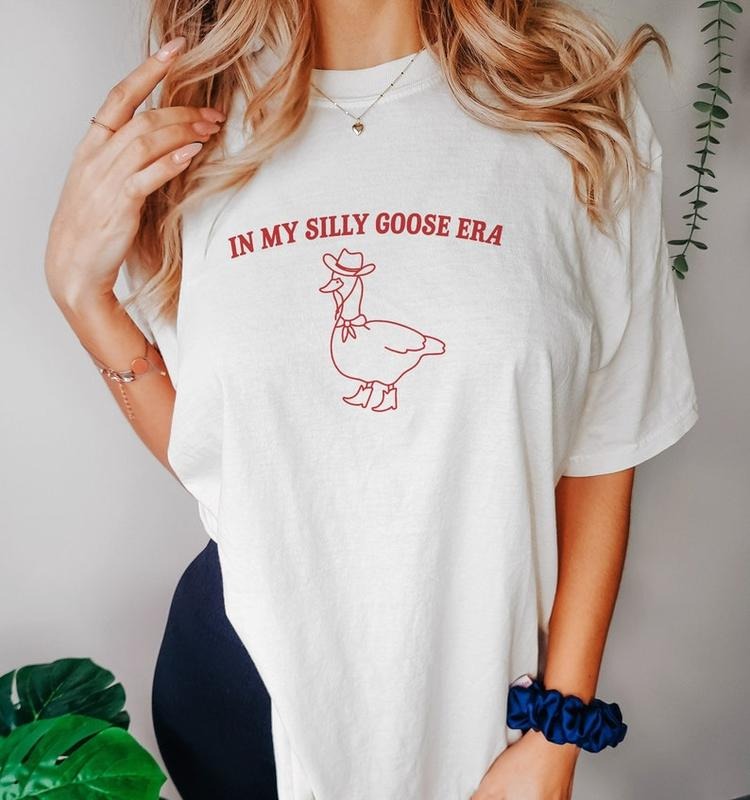 Funny Meme Shirt, In My Silly Goose Era Tee, Gift Unisex T-Shirt Hoodie, Sweatshirt | TeeBloomCo.com