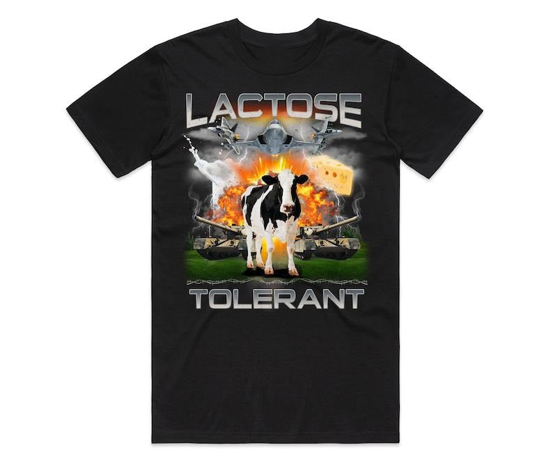 Funny Meme Shirt, Lactose Tolerant Tee, Milk Cheese Diet Gym Workout Gift Unisex T-Shirt Hoodie, Sweatshirt | TeeBloomCo.com