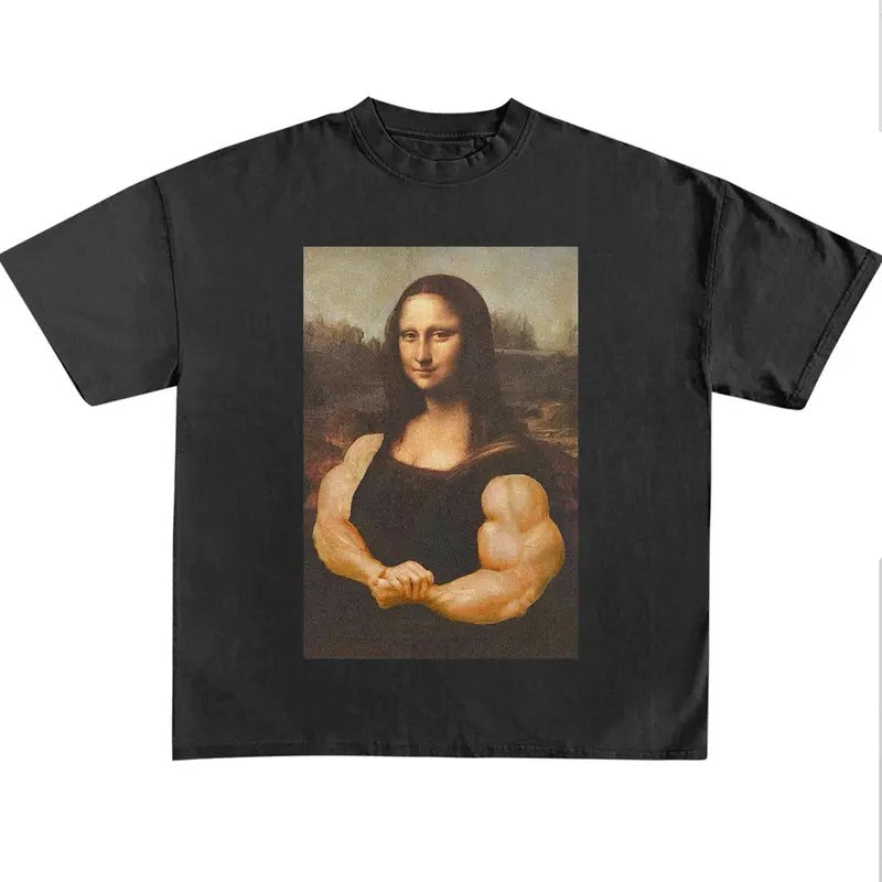 Funny Meme Shirt, Mona Lifta T-Shirt, Bodybuilding Hoodie, Mona Lisa Sweater, Funny Gym Shirt, Workout Tee, Bodybuilder...