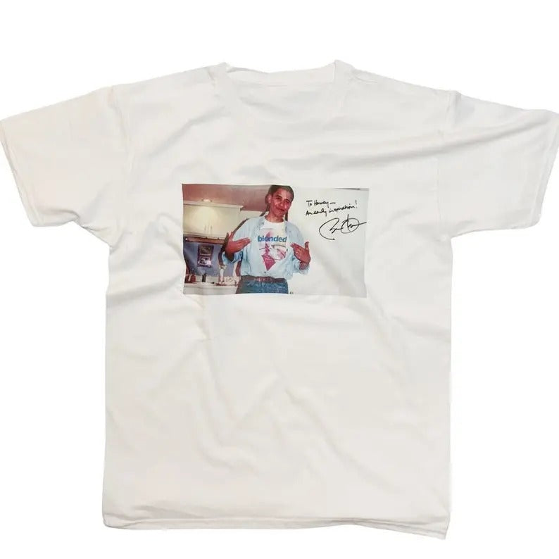 Funny Meme Shirt, Obama Wearing Frank Ocean Tee, Gift Unisex T-Shirt Hoodie, Sweatshirt | TeeBloomCo.com