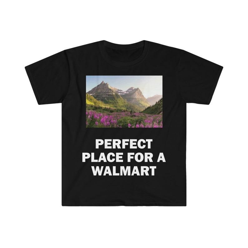 Funny Meme Shirt, Perfect Place For A Walmart Lot Tee, Gift Unisex T-Shirt Hoodie, Sweatshirt | TeeBloomCo.com