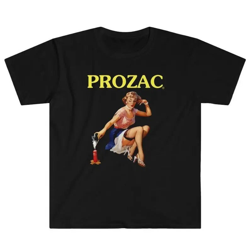 Funny Meme Shirt, Prozac Tee, Meds Pill Popper Sad Girls Club Gift Unisex T-Shirt Hoodie, Sweatshirt | TeeBloomCo.com