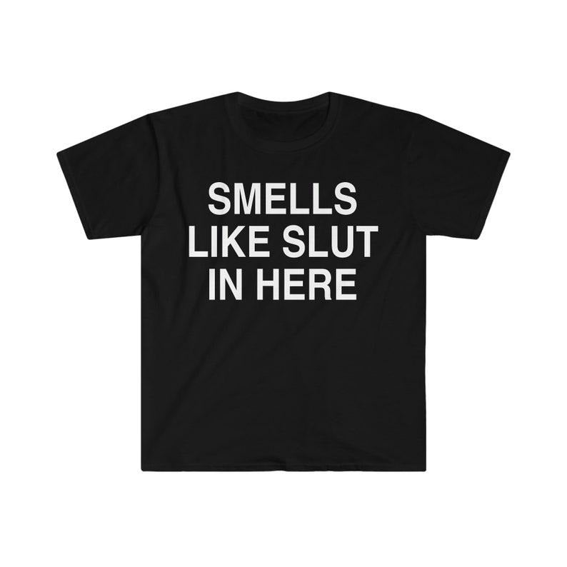 Funny Meme Shirt, Smells Like Slut in Here Tee, Gift Unisex T-Shirt Hoodie, Sweatshirt | TeeBloomCo.com