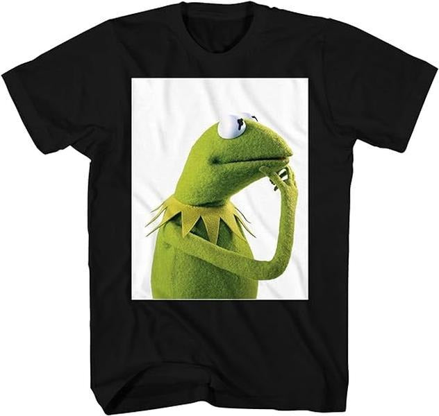 Funny Meme Shirt, The Muppets Kermit The Frog Thinking Pondering Tee, Gift Unisex T-Shirt Hoodie, Sweatshirt | TeeBloomCo.com