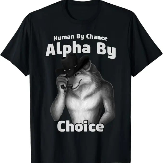 Funny Meme Shirts For Men, Cool Funny Alpha Wolf Memes T-Shirt Menswear Top Hoodie, Sweatshirt | TeeBloomCo.com
