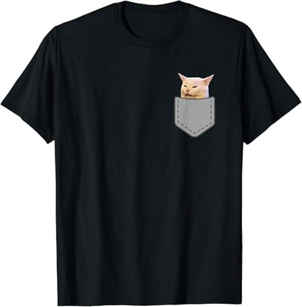 Funny Meme Shirts For Men, Woman Yelling At Table Dinner Funny Cat Meme T-Shirt Menswear Top Hoodie, Sweatshirt