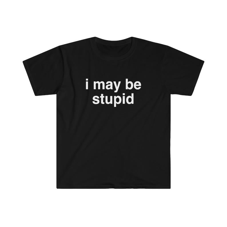 Funny Meme TShirt, I May be Stupid Sarcastic Joke Tee, Gift  T-shirt, sweater and Hoodie Cotton Sweatshirt | TeeBloomCo.com