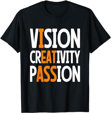 Funny Men Shirts, Vision Creativity Passion Funny Meme Humor T-Shirt Menswear Top Casual Cotton Fashion Basic Hoodie,...