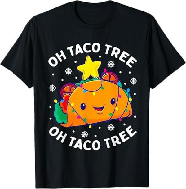 Funny Mexican Christmas Shirt, Christmas Gift, Oh Taco Tree Christmas Cute Xmas Mexican Food Lover Gift T-Shirt