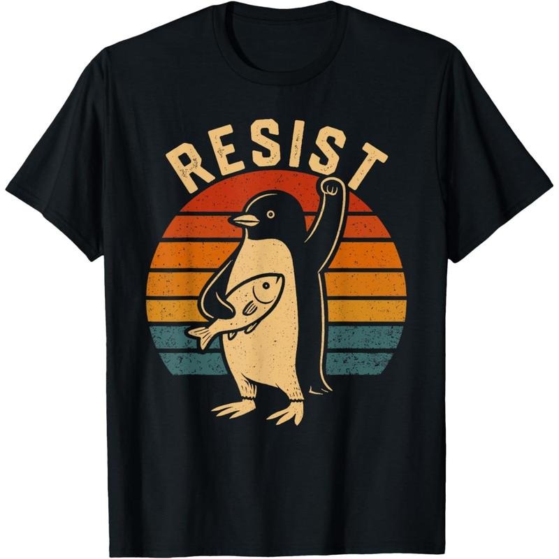 Funny Penguin Resist Penguins Protest Against Tariffs T-Shirt Hoodie, Sweatshirt | TeeBloomCo.com