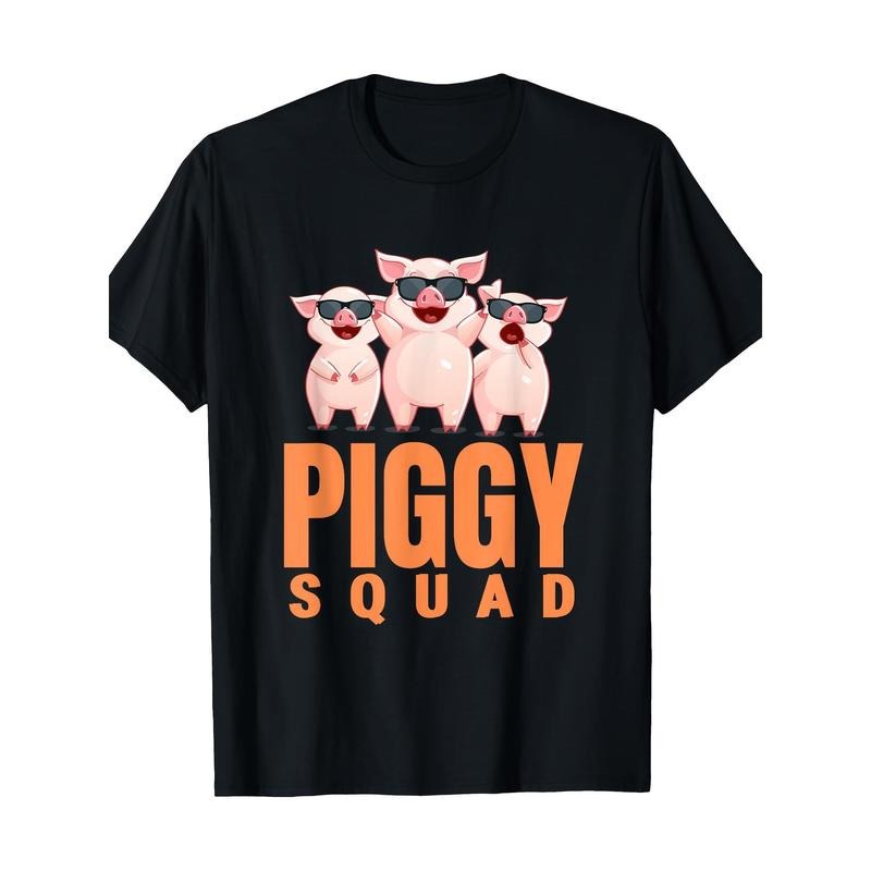 Funny Pig Pattern 100% CottonT-shirt made in usa Hoodie, Sweatshirt | TeeBloomCo.com
