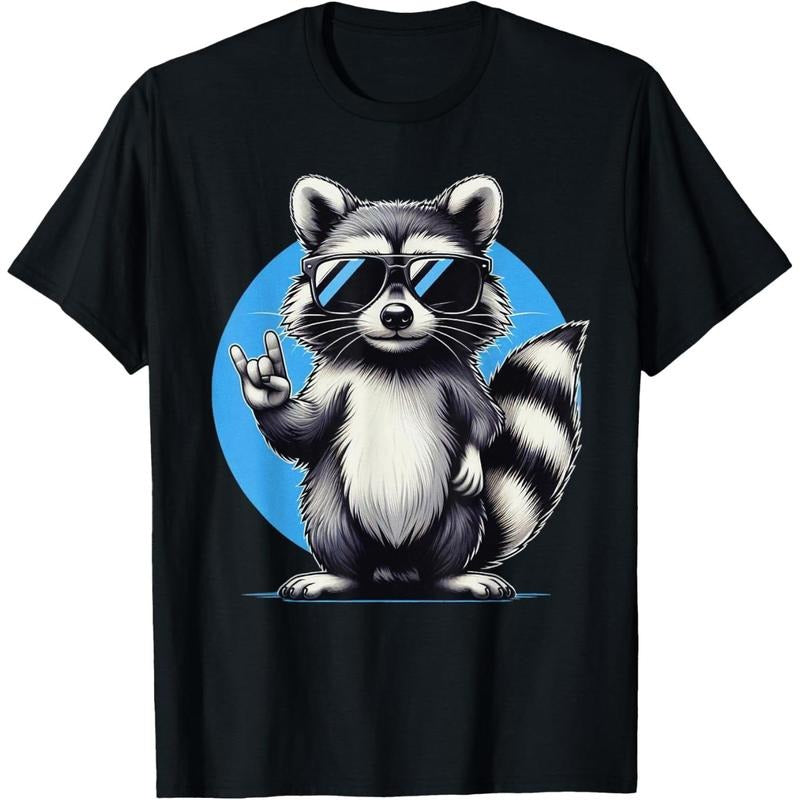Funny Retro Raccoon Rock Music Men, Kids, Women Cool Raccoon T-Shirt made in us Hoodie, Sweatshirt | TeeBloomCo.com