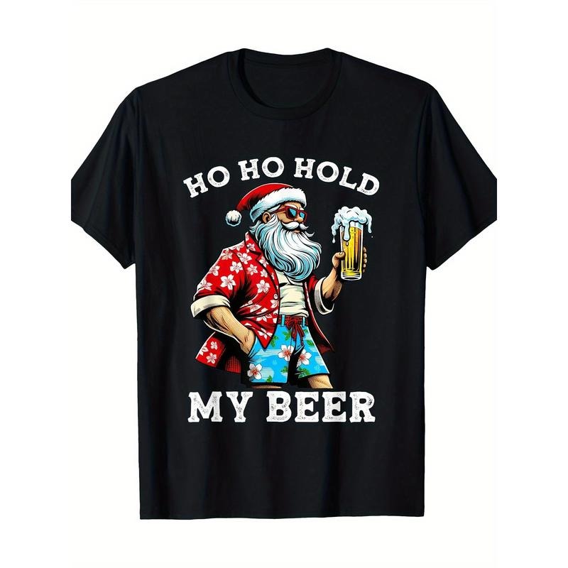 Funny Santa with sunglasses and beer in his July Christmas T-shirt made in usa Hoodie, Sweatshirt | TeeBloomCo.com