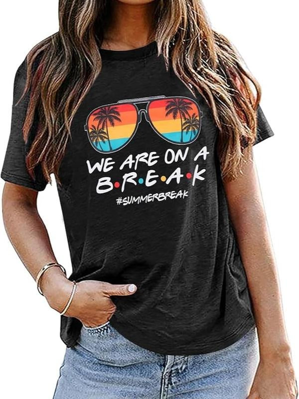 Funny Shirt For Women, We are On A Break T-Shirt Casual Cotton Hoodie, Sweatshirt | TeeBloomCo.com