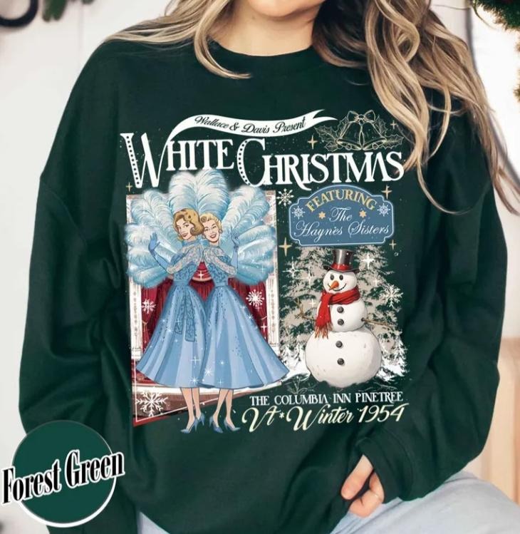Funny Sisters White Christmas Sweatshirt, Best Xmas Gift For Friends, Merry Christmas, Christmas Holiday, White...