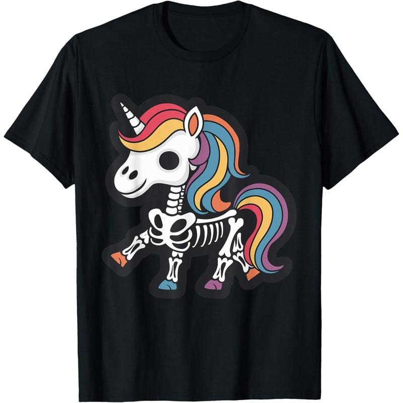 Funny Skeleton Unicorn Lovers Spooky Halloween Costume Girls T-Shirt made in usa Hoodie, Sweatshirt | TeeBloomCo.com